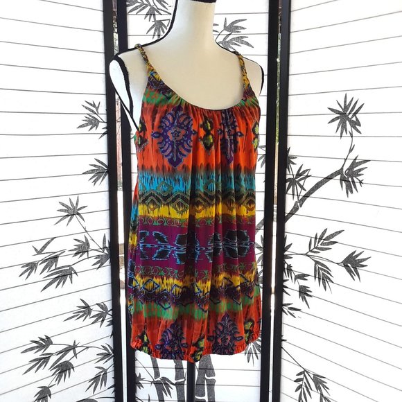 Forever 21 Tie Dye Braided Strap Open Back Top - Picture 3 of 11